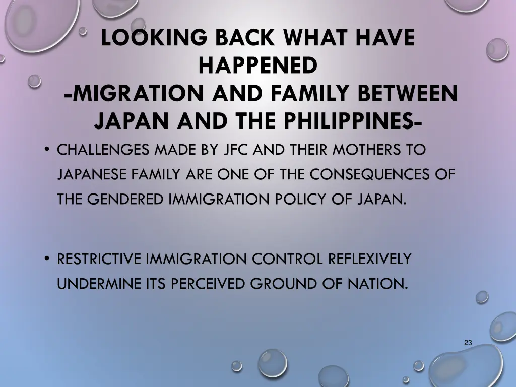 looking back what have happened migration