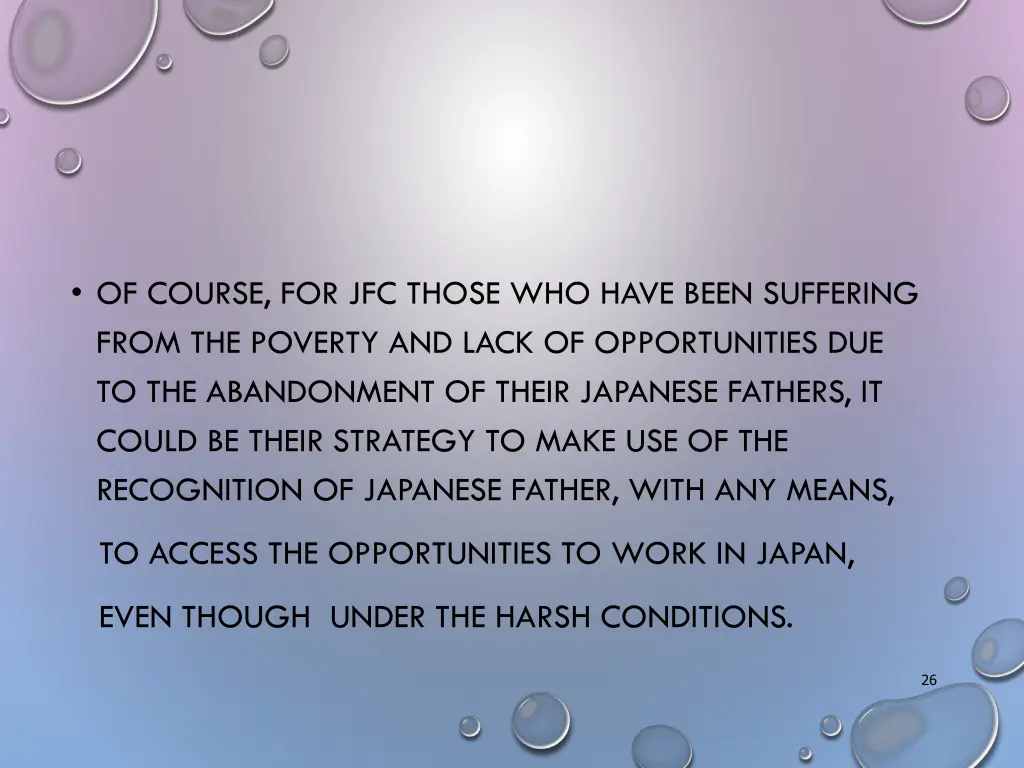 of course for jfc those who have been suffering