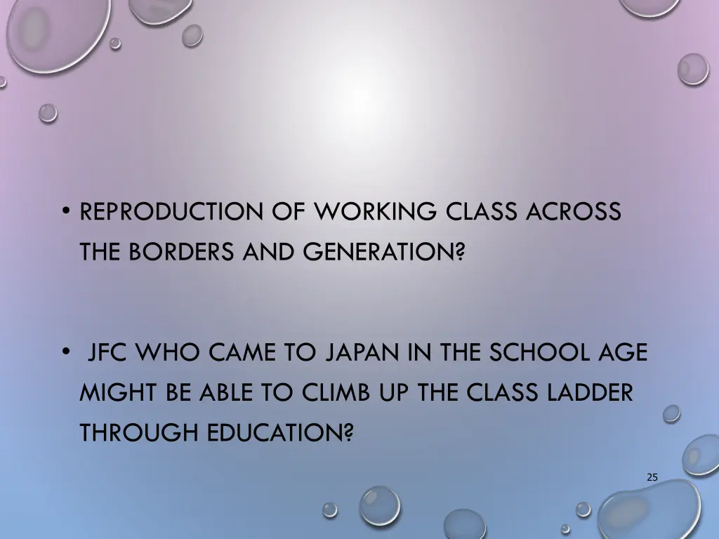 reproduction of working class across the borders