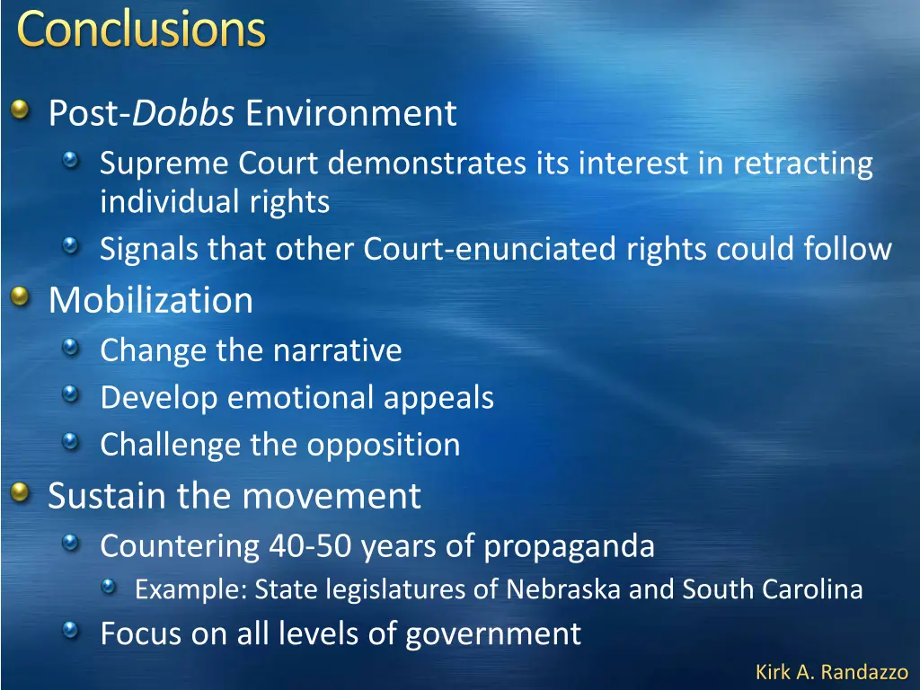conclusions