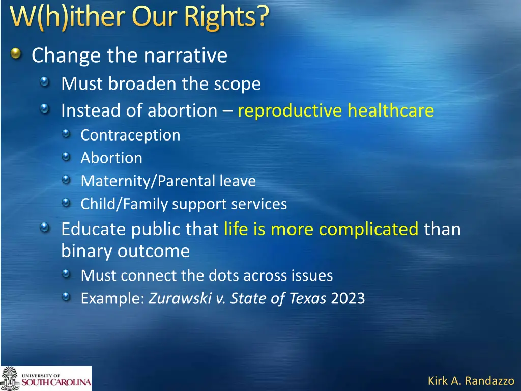 w h ither our rights change the narrative must