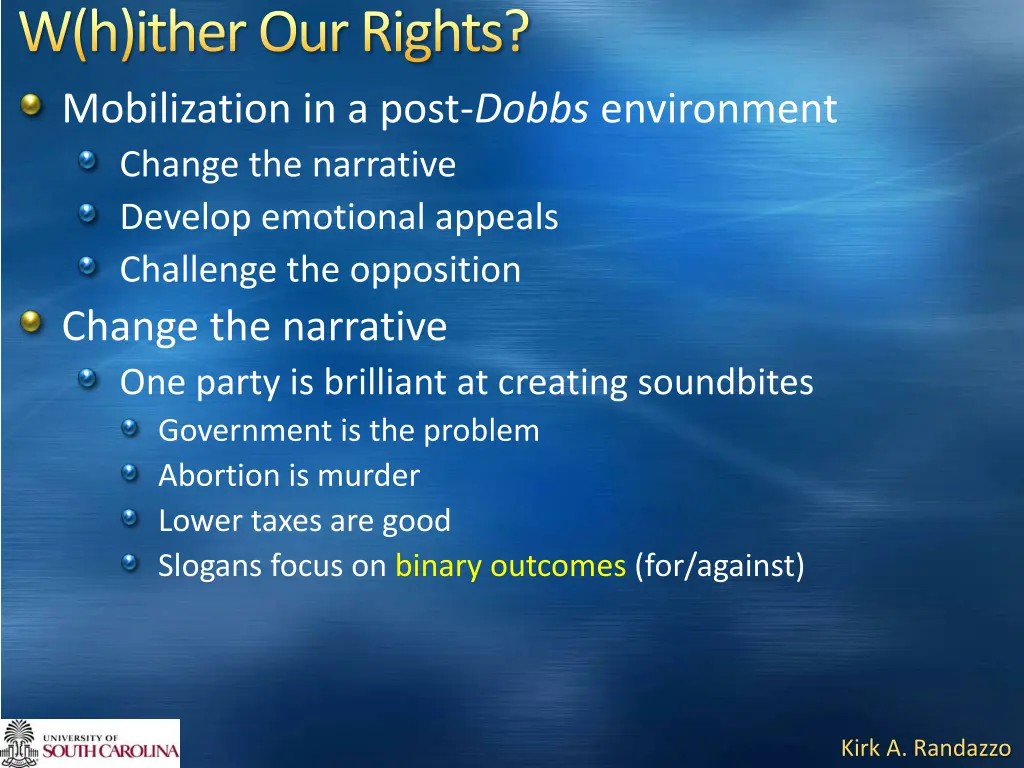 w h ither our rights mobilization in a post dobbs