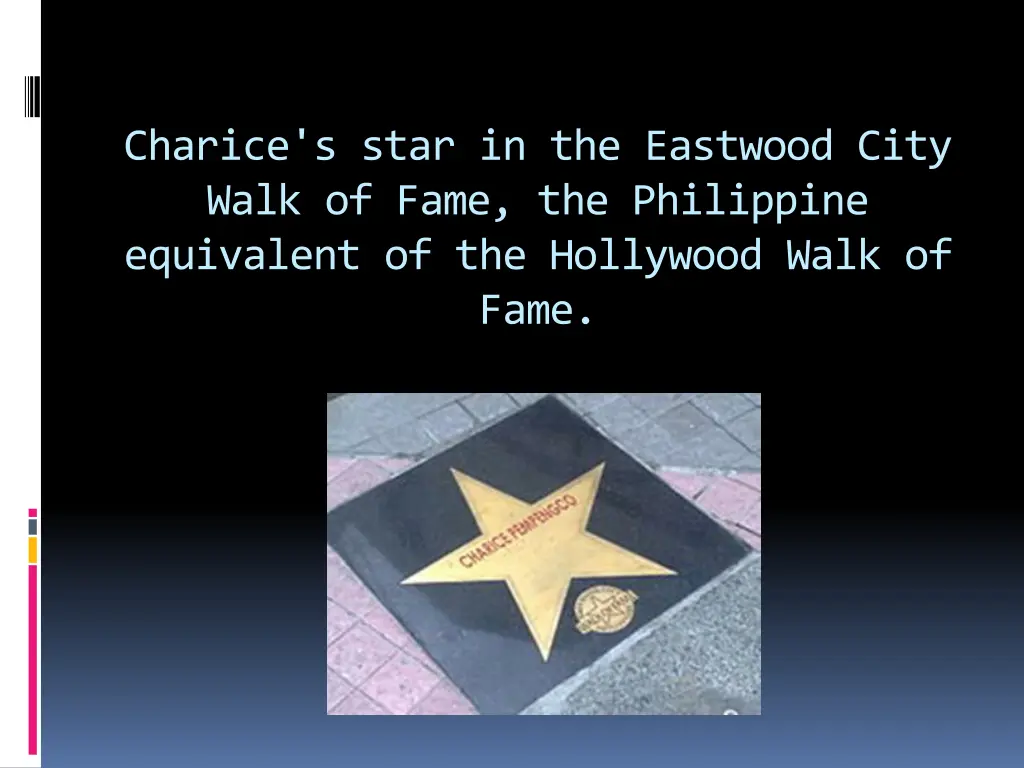charice s star in the eastwood city walk of fame