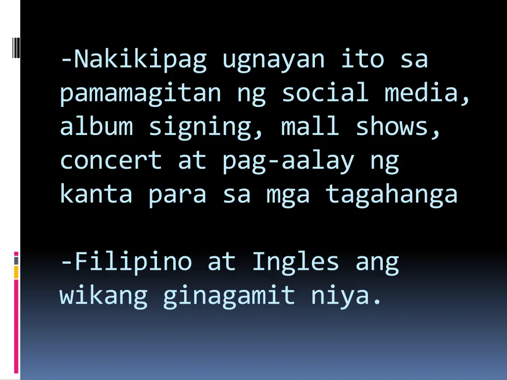 nakikipag ugnayan ito sa pamamagitan ng social