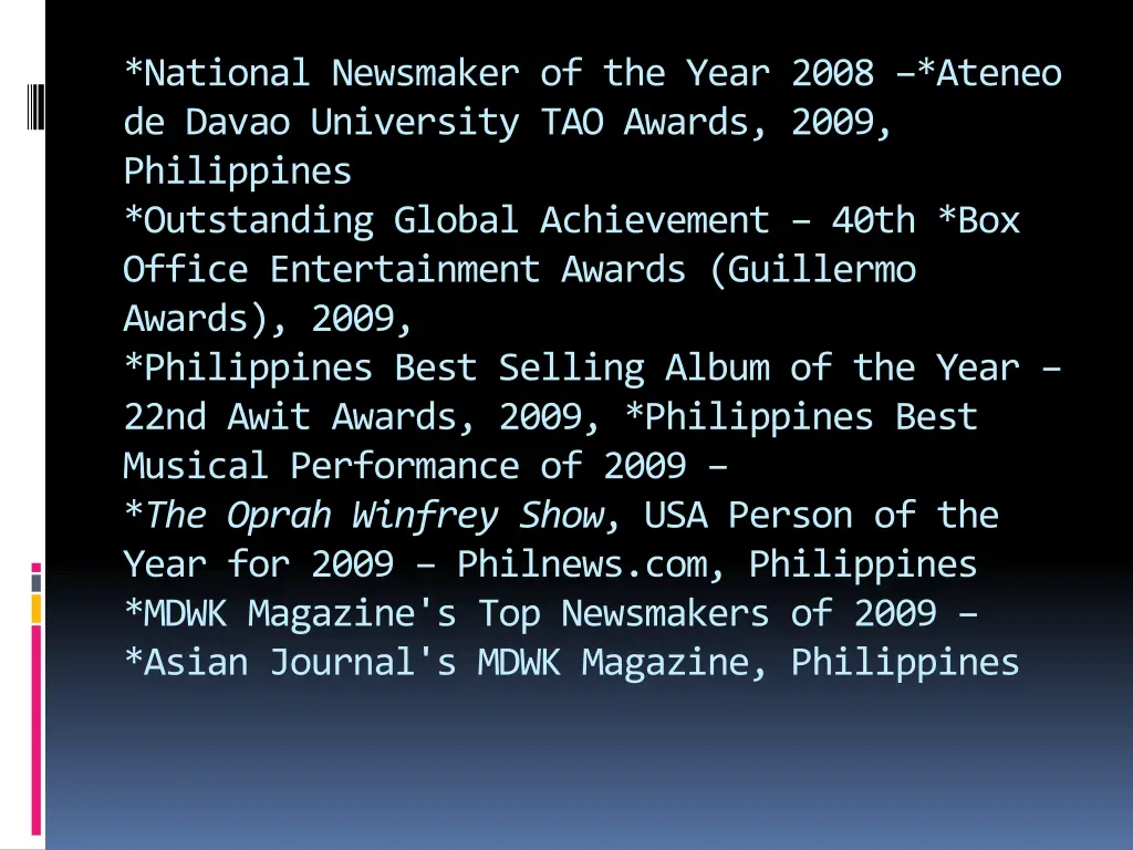 national newsmaker of the year 2008 ateneo