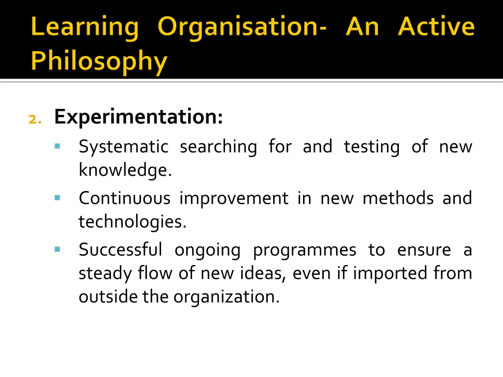 2 experimentation systematic searching