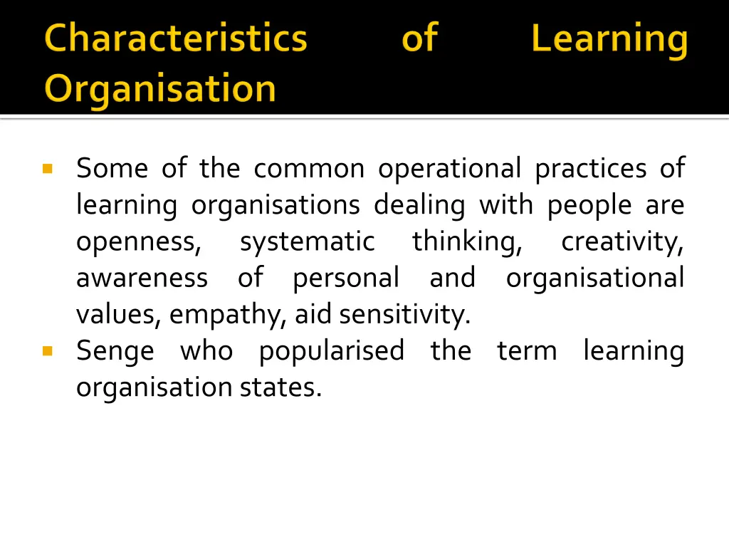 some of the common operational practices