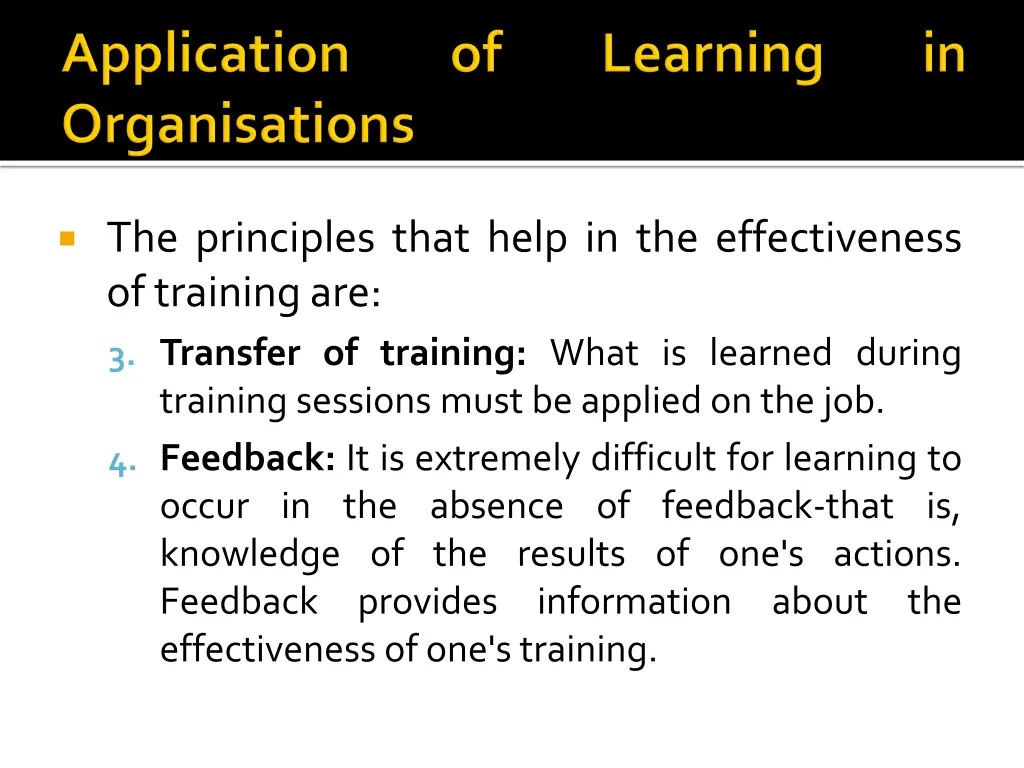 the principles that help in the effectiveness 1