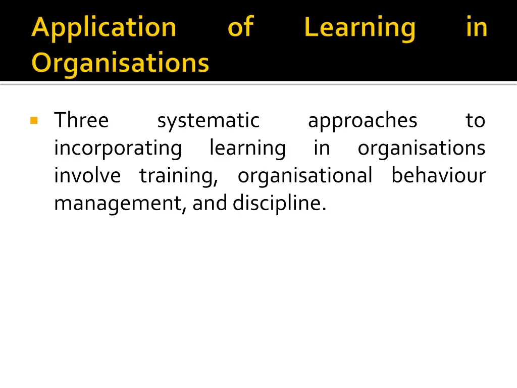 three incorporating involve training