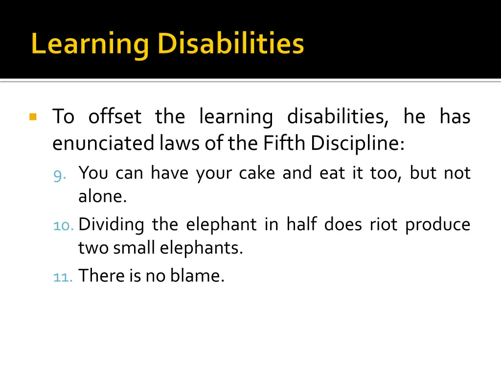 to offset the learning disabilities 2