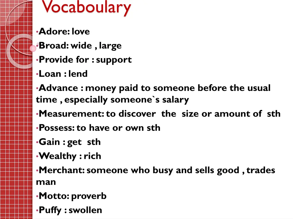 vocaboulary