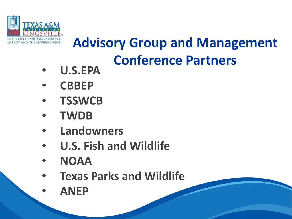 advisory group and management conference partners
