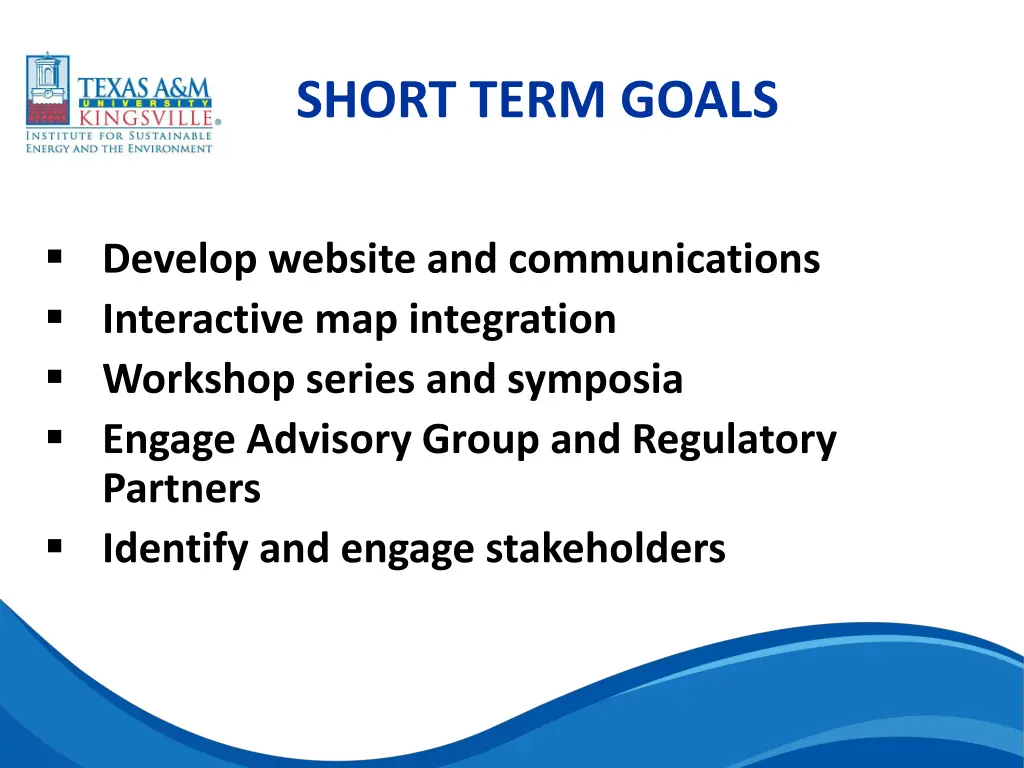 short term goals