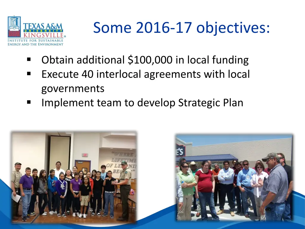 some 2016 17 objectives