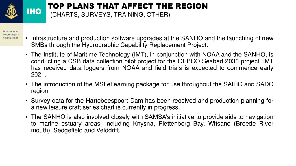 top plans that affect the region charts surveys