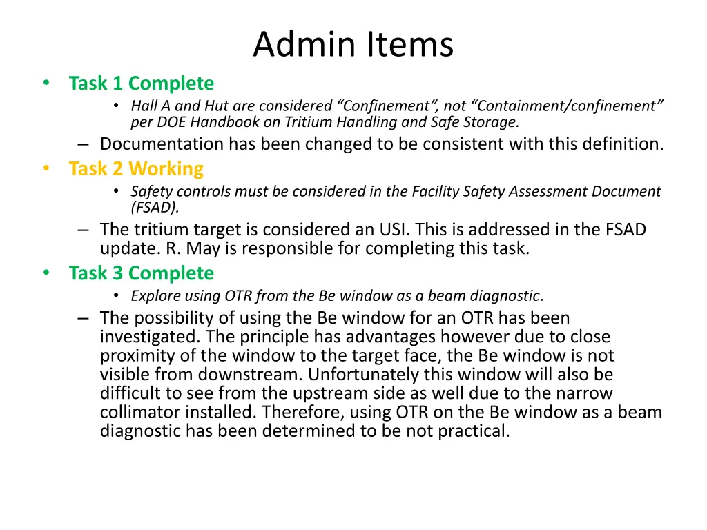 admin items