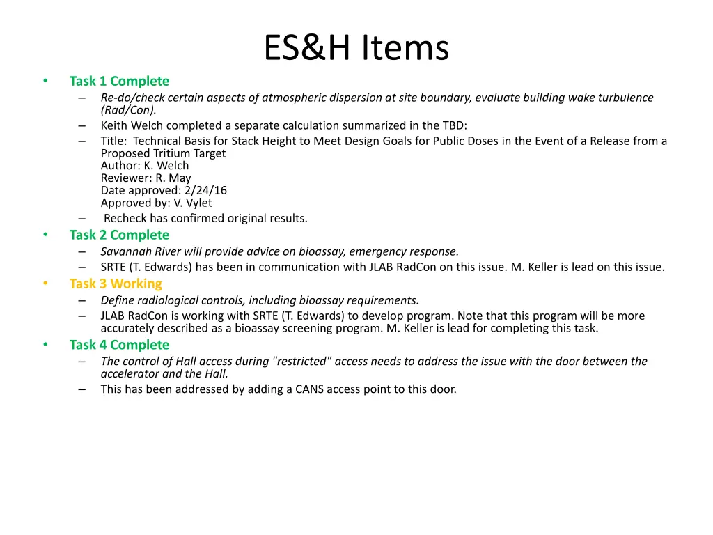 es h items