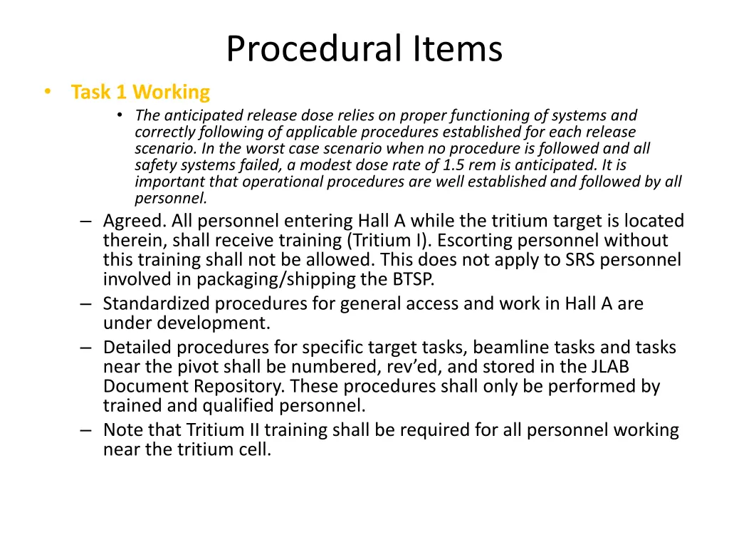 procedural items