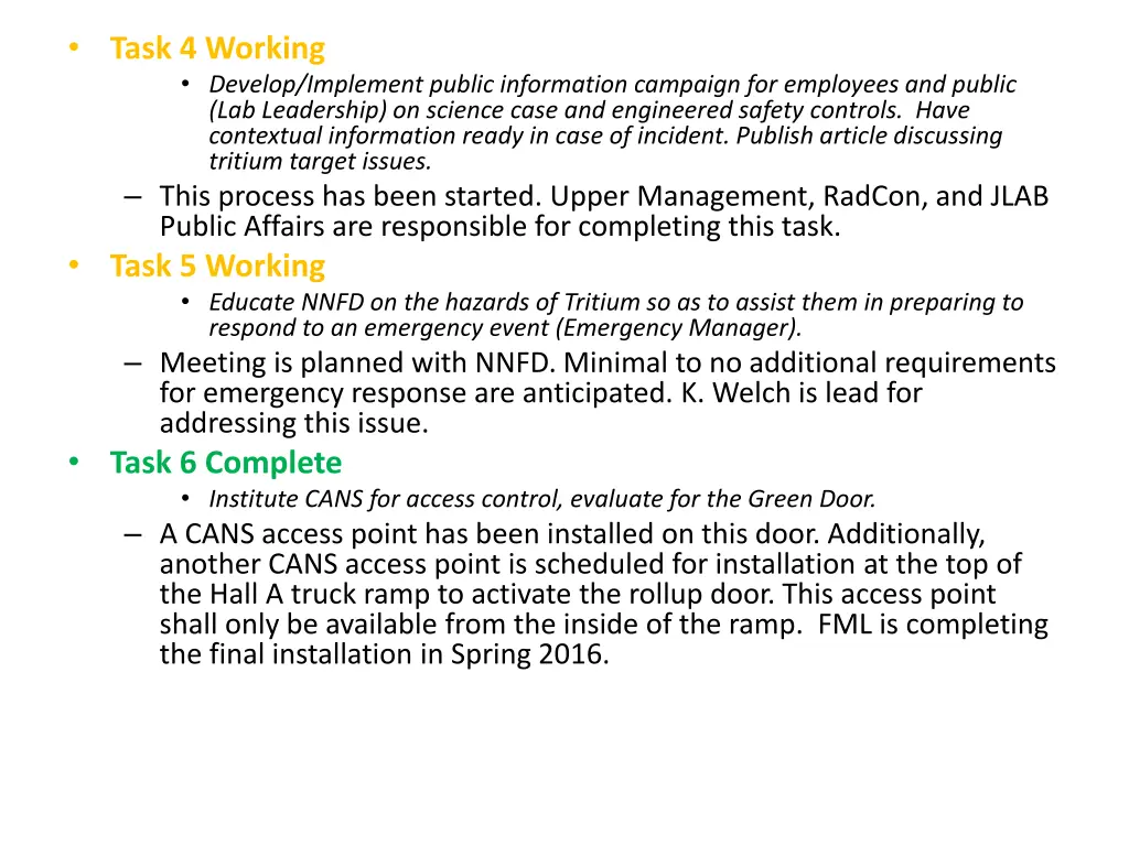 task 4 working develop implement public