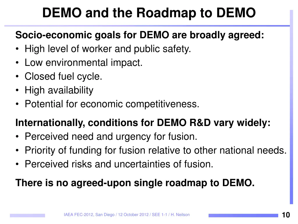 demo and the roadmap to demo
