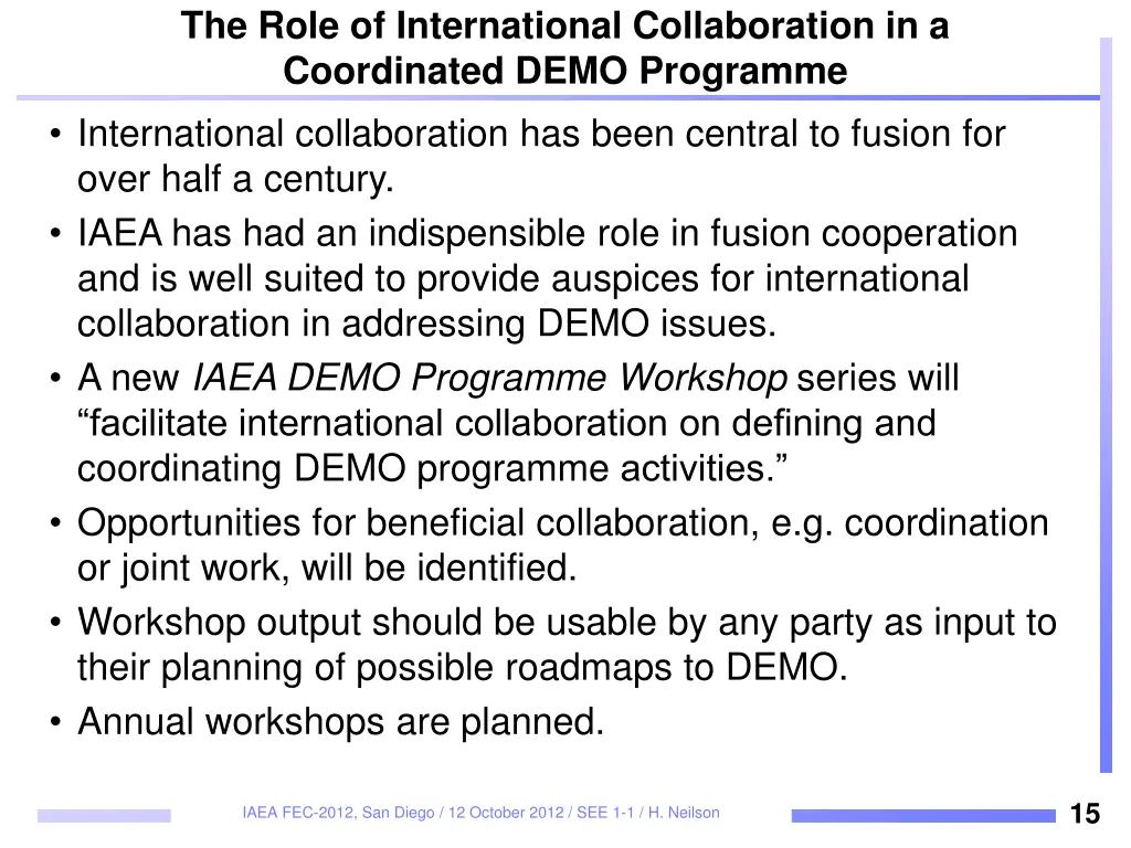 the role of international collaboration
