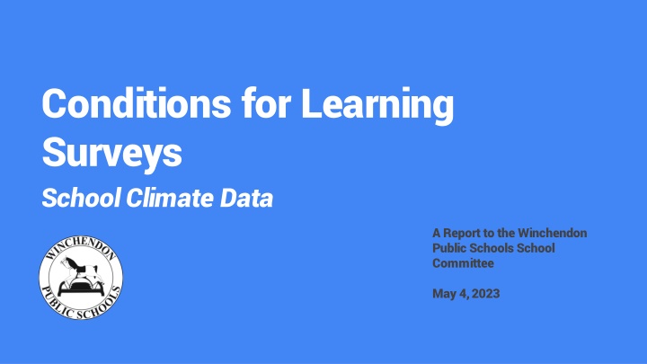 conditions for learning surveys school climate