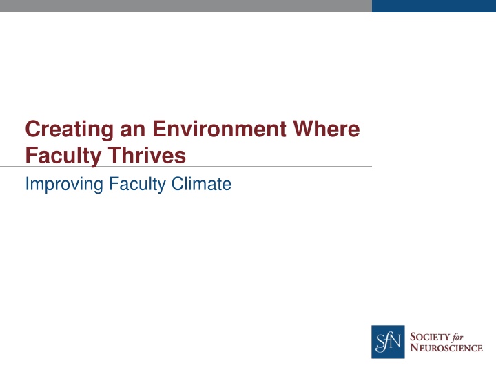 creating an environment where faculty thrives