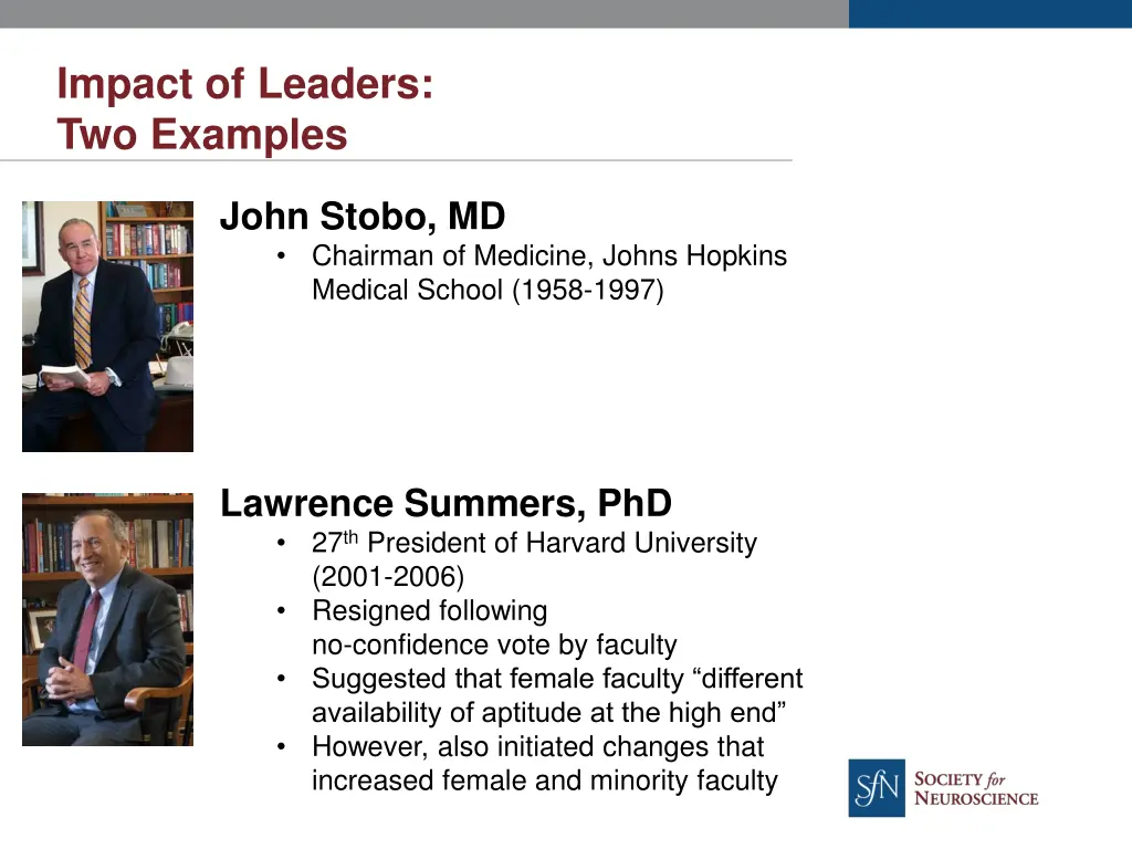 impact of leaders two examples