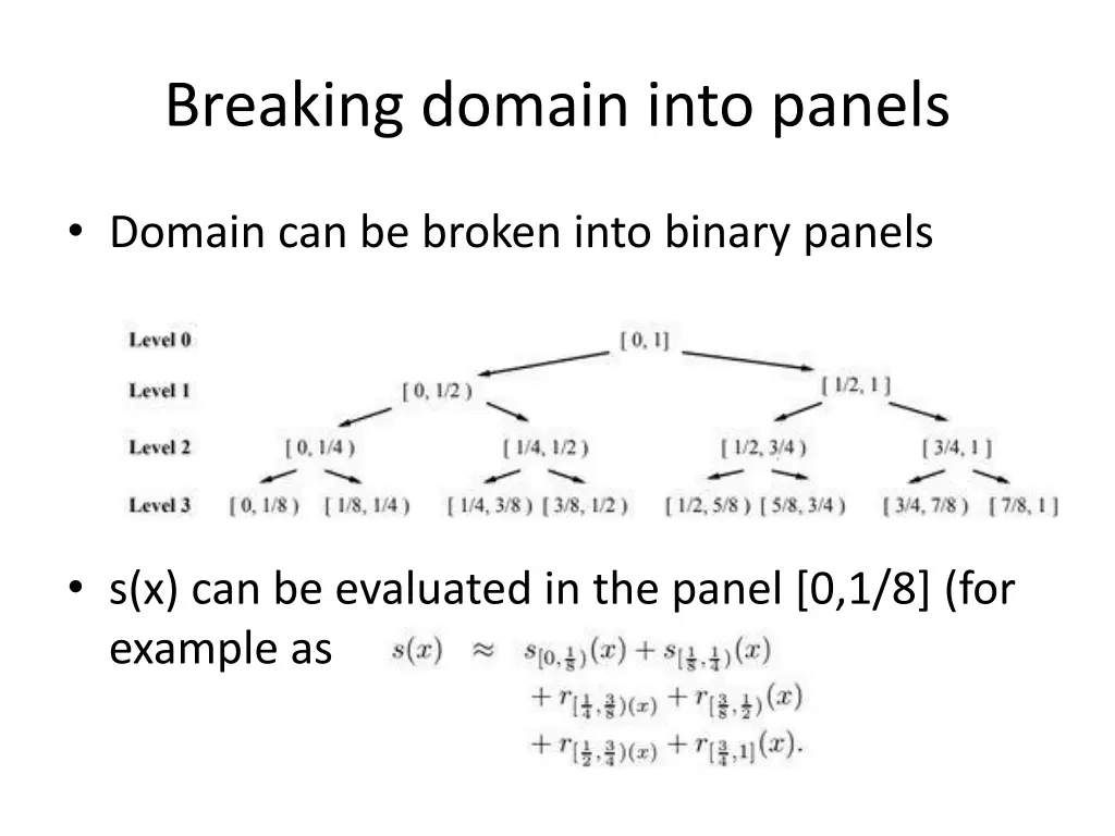 breaking domain into panels