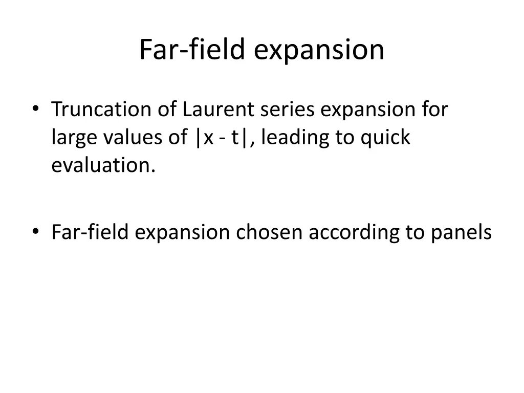 far field expansion