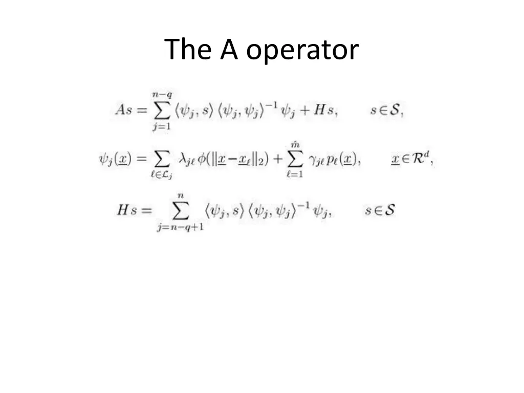 the a operator