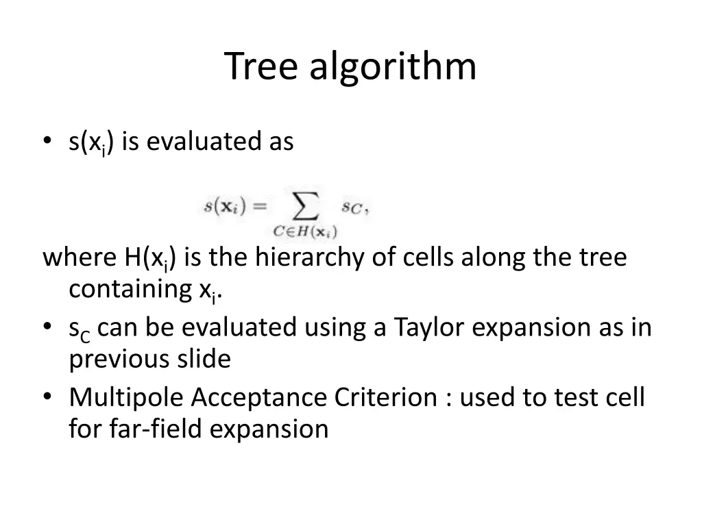 tree algorithm
