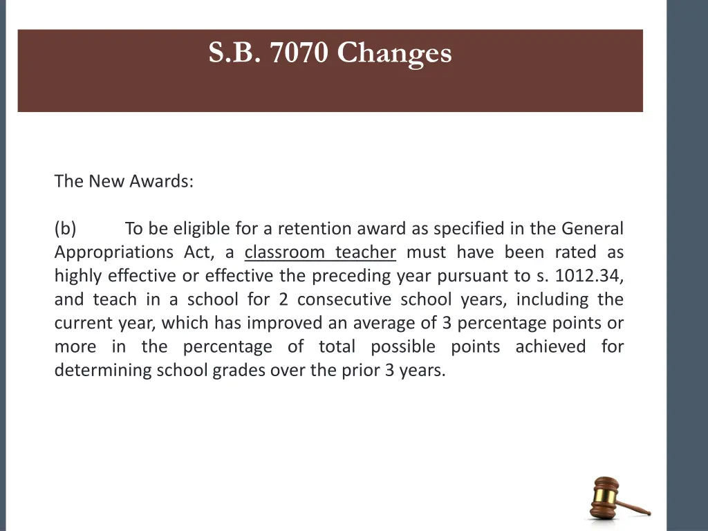 s b 7070 changes 1