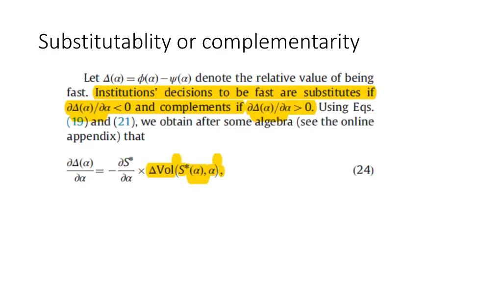substitutablity or complementarity 1