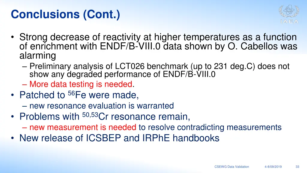 conclusions cont
