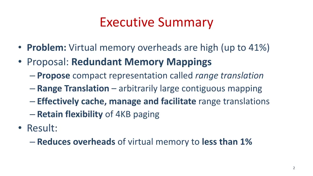 executive summary