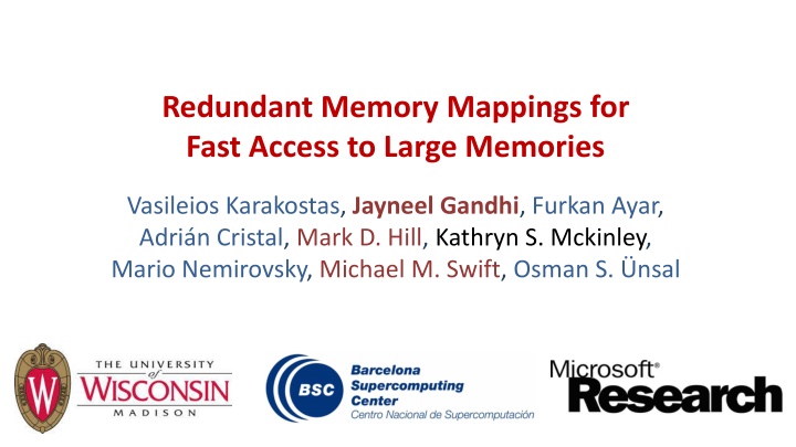 redundant memory mappings for fast access