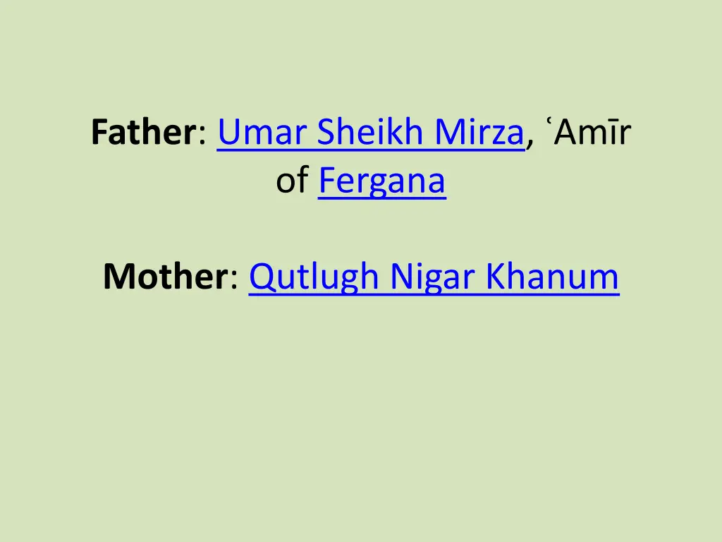 father umar sheikh mirza am r of fergana