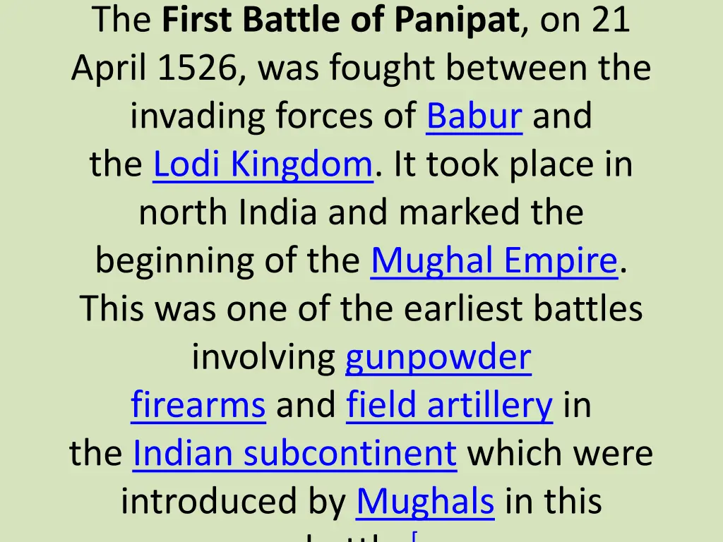 the first battle of panipat on 21 april 1526