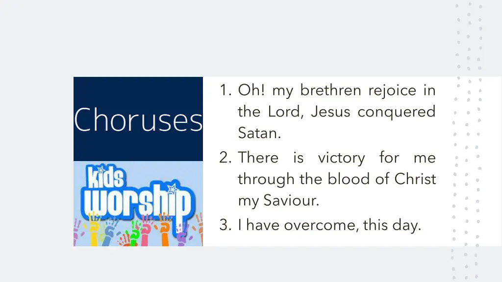 1 oh my brethren rejoice in the lord jesus