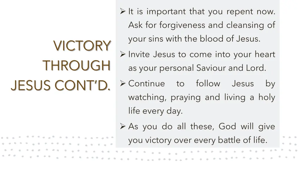 it is important that you repent