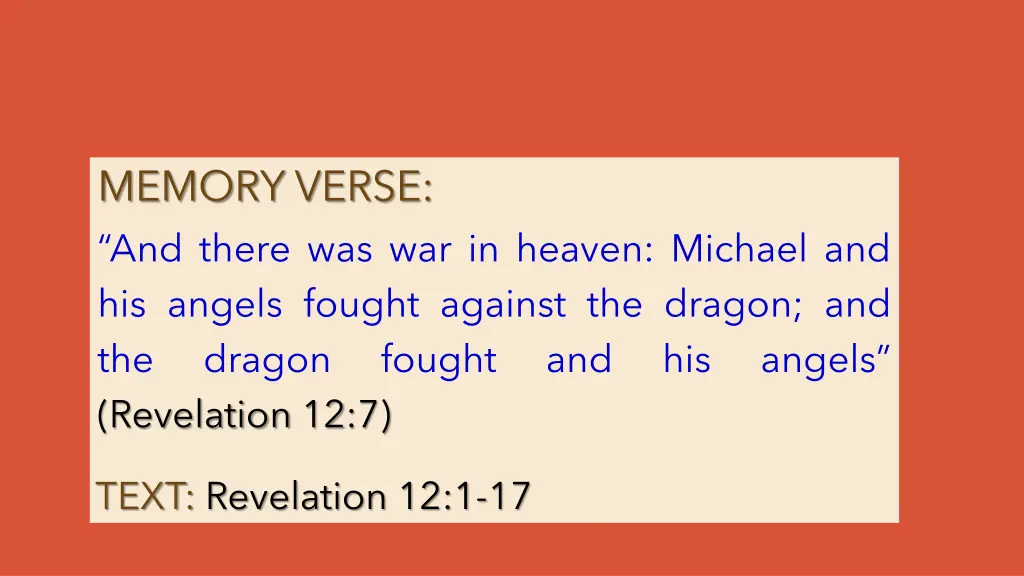memory verse