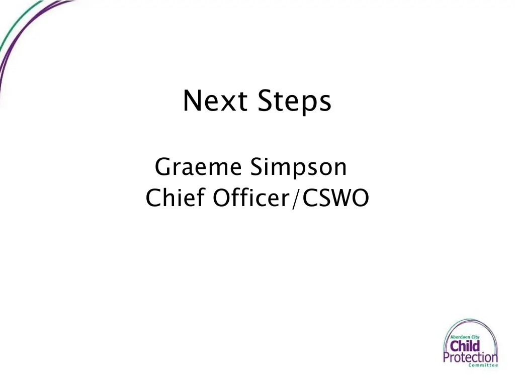 next steps