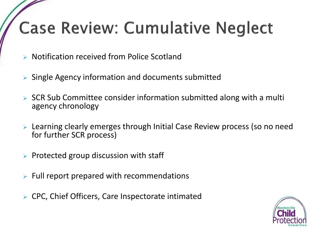 notification received from police scotland