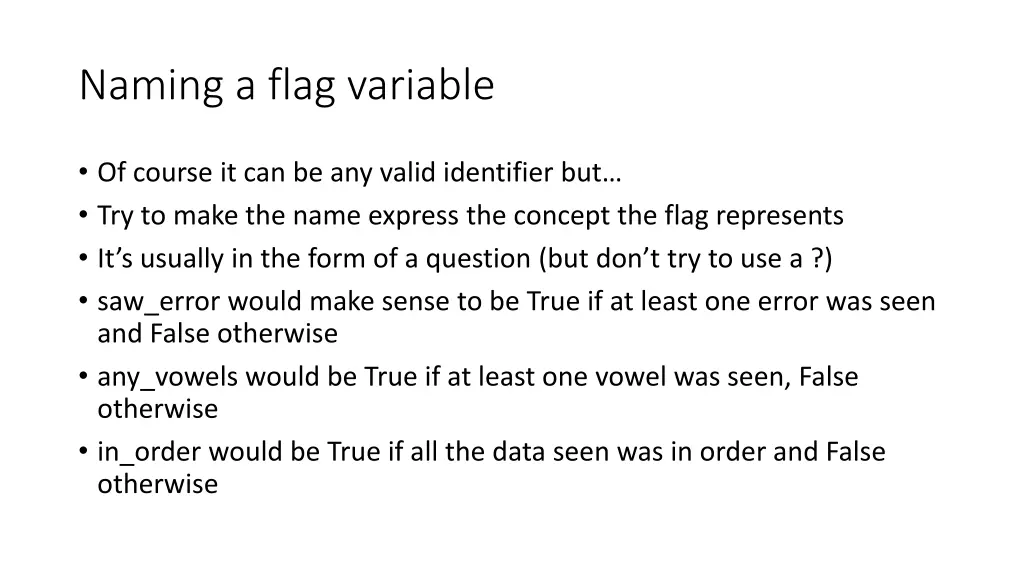 naming a flag variable