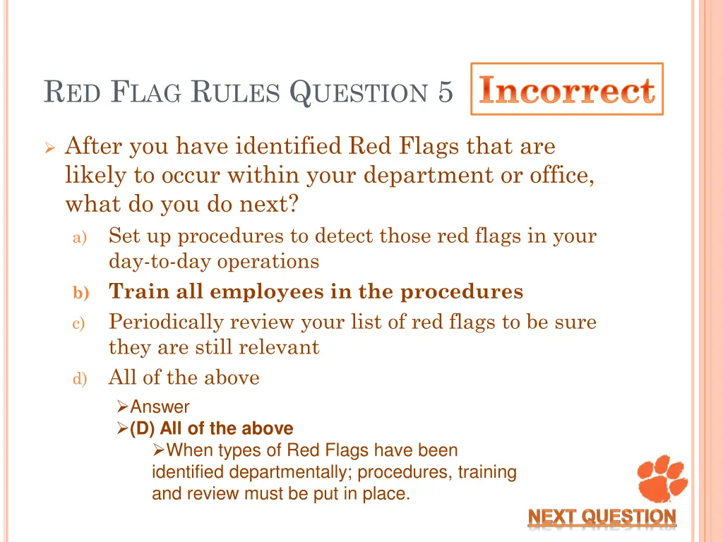 incorrect 13