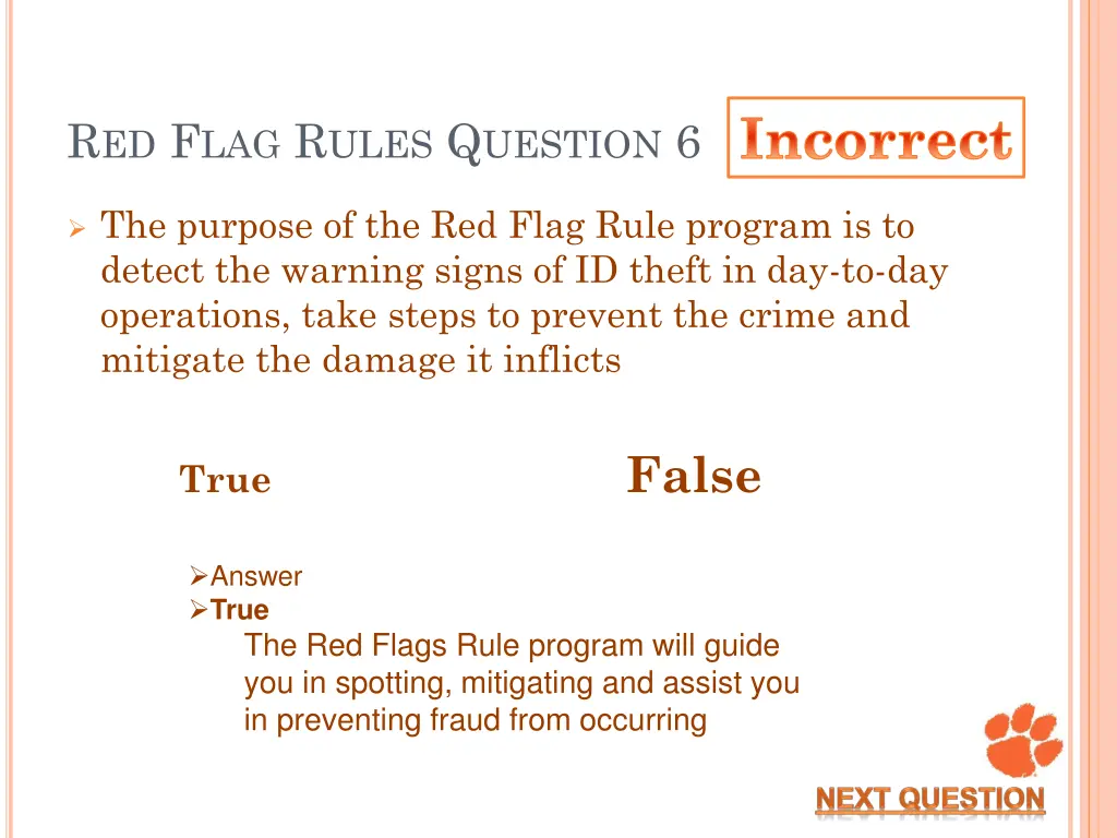 incorrect 15