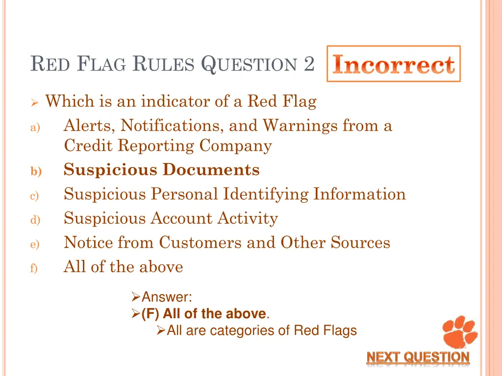 incorrect 4