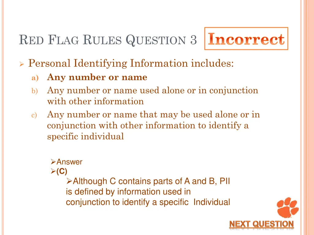 incorrect 8