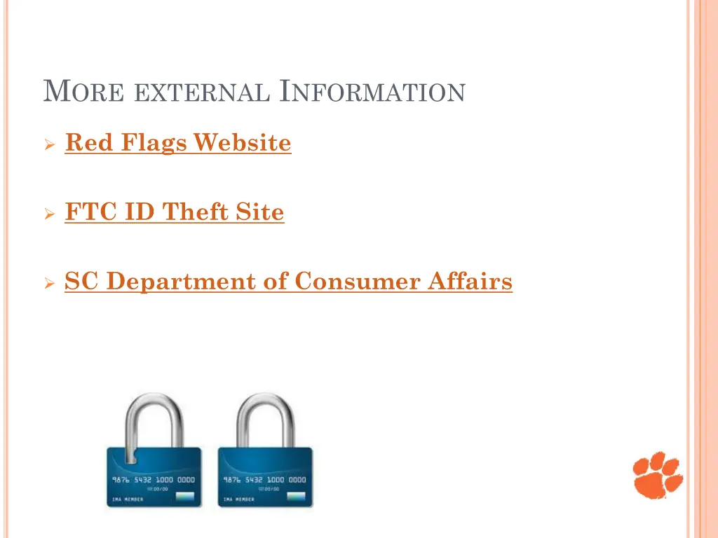 m ore external i nformation
